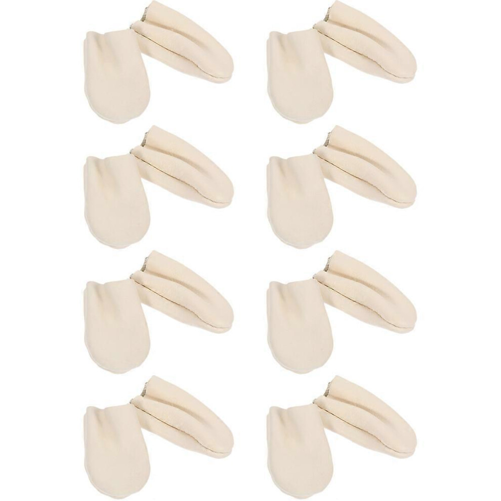 Kricely (As Show, One Size) 8 Pairs Felting Thimble Leather Thimble Finger Protectors Leather Finger Cots For Needle Felting