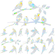 (As show, One size) 20pcs Window Decals for Bird Strikes Anti-Collision Window Decals Birds Shaped Window Stickers