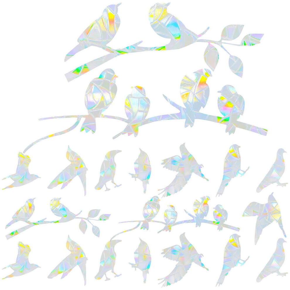 Kricely (As Show, One Size) 20Pcs Window Decals For Bird Strikes Anti-Collision Window Decals Birds Shaped Window Stickers