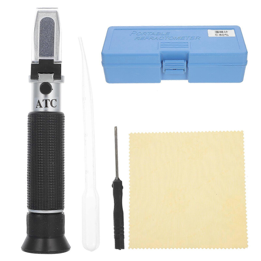 Kricely (As Show, One Size) Alcohol Refractometer For Alcohol Volume Percent Measurement Range 0-80%