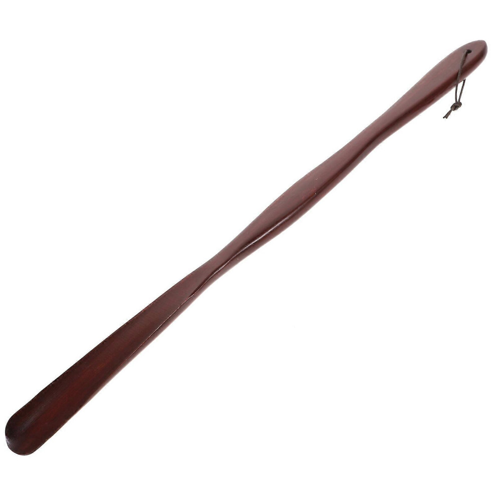 Kricely (As Show, One Size) Home Lifter Shoe Horn Long Handle Wooden Portable Useful Shoehorn Stick