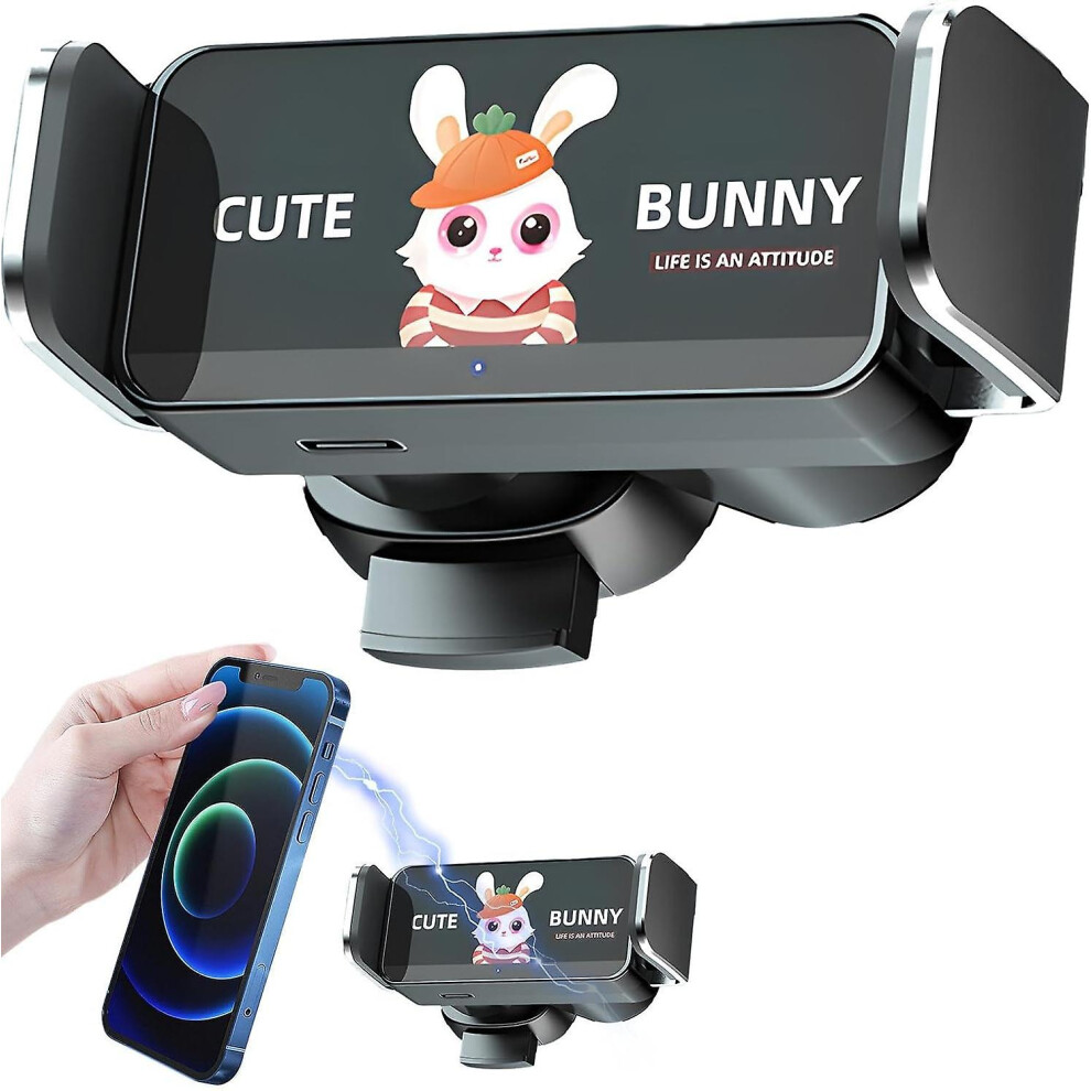 (As Show, One Size) Auto Clamping Cell Phone Holder, Car Dashboard Phone Holder | Adjustable Mobile Phone Holder For Air Vent, Phone Support 5063855050953