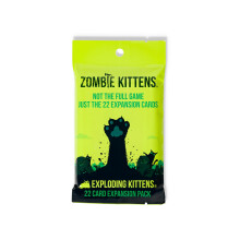Zombie Kittens Expansion Pack (Exploding Kittens) 22-card Add-On for Base Game, 2-5 Players, Ages 7+, 15 Min - EKG-4EXP-72