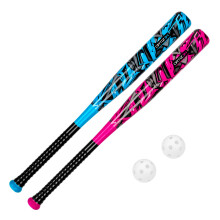 2 Pack Bat & Ball Set - Graffiti Plastic Bat & Ball Homerun Set- David Ortiz Backyard Baseball Set for Youth Kids Teenagers Adults