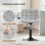 Dressing Table Chair, Height Adjustable Dressing Table Stool with Back 4