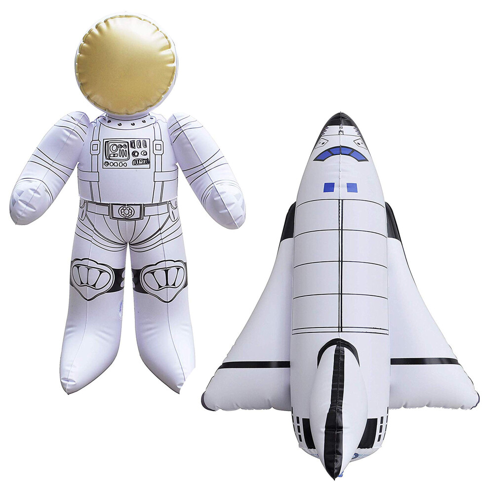 Photos - Inflatable Pool Jet Creations Astronomy and Space Exploration Theme Inflatable Decoration and Toys Include Planet Earth Moon Astronaut Space