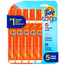 Tide Fleckenentferner für Kleidung, Tide To Go Stift, Sofortige Flecken- & Schmutzentfernung, Reisegröße, 5 Stück