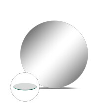 WGV Round Mirror Plate Sets Bulk 8"" Diameter 4.5 mm Thickness Frameless Sanded Edges Quality Thick Candle Tray Home Event Party Wedding
