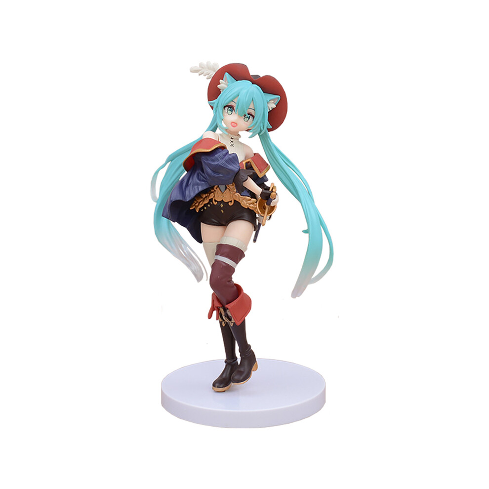Maxpower (No Box) Anime Hatsune Miku Figure Fairy Tale Wonderland Hatsune Miku Puss In Boots Kawaii Action Figures Adult