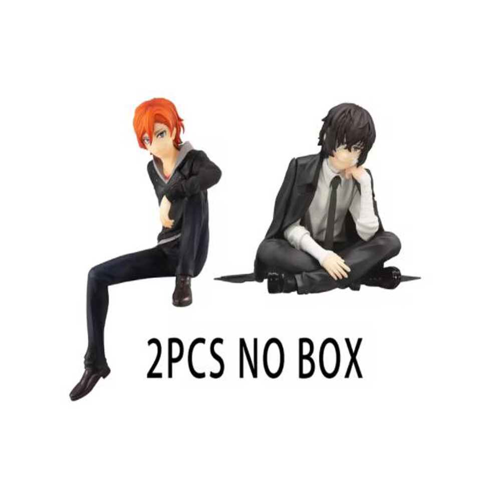 Maxpower (2Pcs-Opp) Japanese Anime Dazai Osamu Figurine Bungo Stray Dogs Action Figures Pvc Model Collection Peripheral