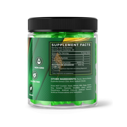 "5000mg Creatine Gummies with Magnesium, 120pcs" 1