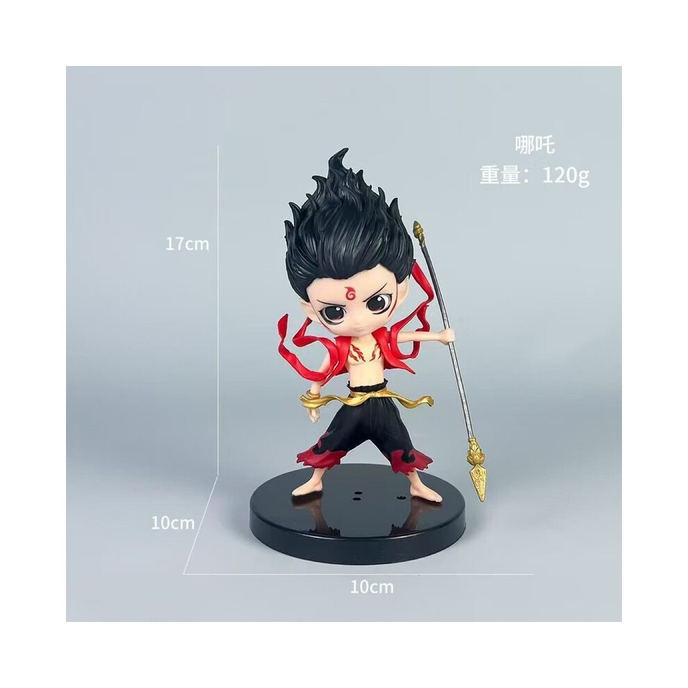 Maxpower (A) Nezha Figure: Devil Boy Comes To The World 2 Around Anime Cartoon Nezha Ao Bing Doll Toy Desktop Ornaments