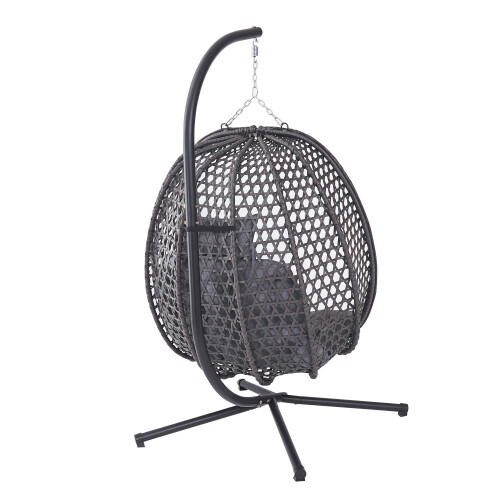 MORE4HOMES COMO HANGING RATTAN EGG CHAIR 2