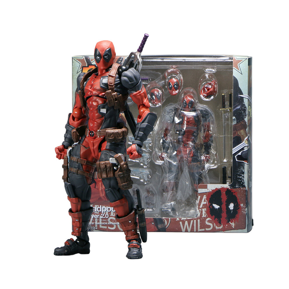 Maxpower (B) Amazing Yamaguchi Deadpool 2.0 Grey Action Figure Mutants Joint Movable Kaiyodo Wade Shf Model Movie