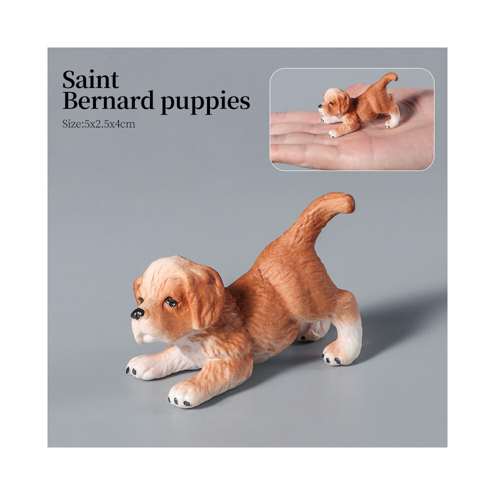 Maxpower (Dog-4) Farm Dog Animals Model Husky German Shepherd Saint Bernard Action Figure Puppy Figurines Pvc Cute Collection