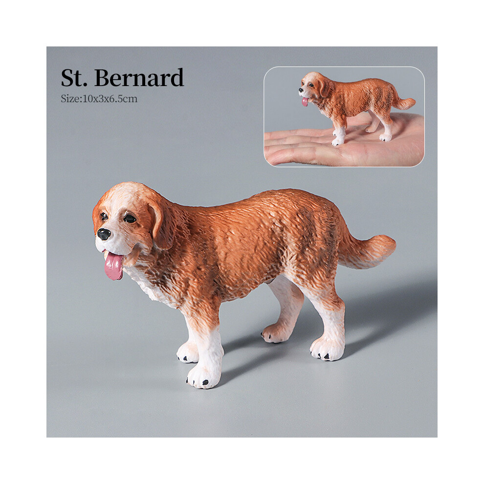 Maxpower (Dog-5) Farm Dog Animals Model Husky German Shepherd Saint Bernard Action Figure Puppy Figurines Pvc Cute Collection