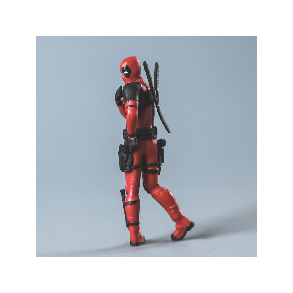 Maxpower (3) Anime Deadpool Action Figure Car Interior Decoration Toys Sitting Model X-Men Mini Figurine Pendant