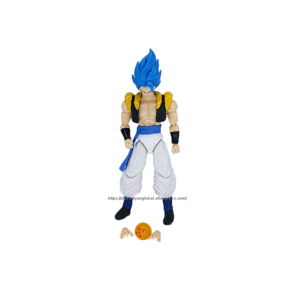 Maxpower (Gogeta-No Box) Dragon Ball Shf Goku Vegeta Action Figure Super Saiyan Gogeta Dbz Figurine Pvc Collection Model Toys Blue