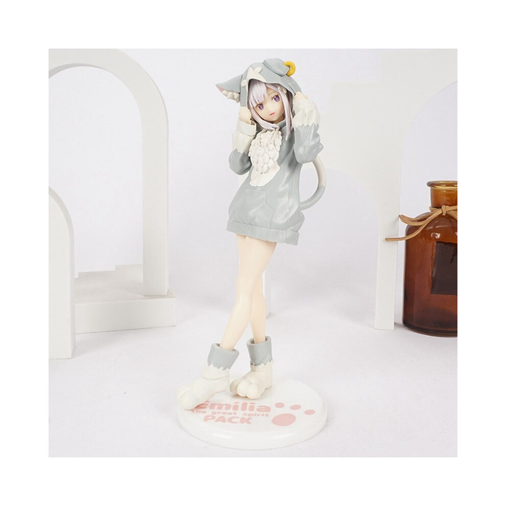 (Emilia A, With box) 20cm RE: Zero-Starting Life in Another World Anime Figure Emilia Rem Ram Puck Starting Action Figures-image-OPC-PG9C9PY-NEW