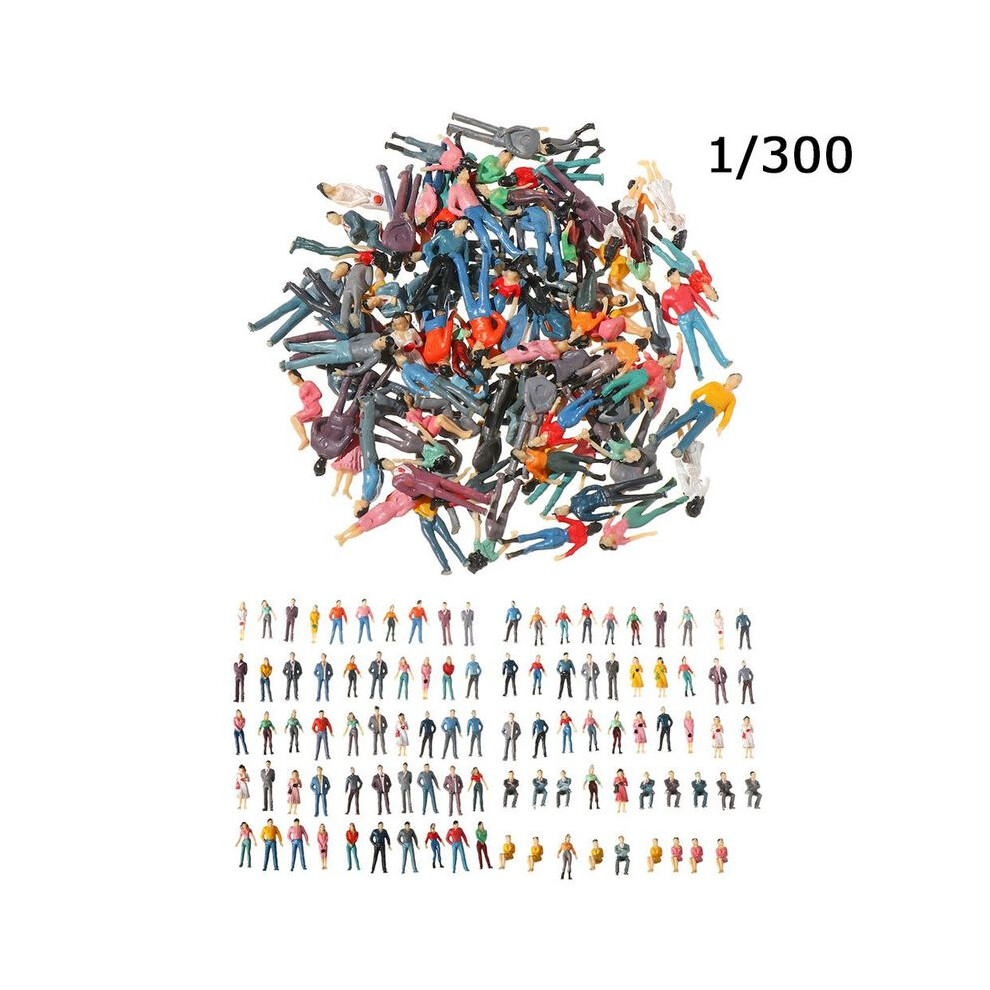 Maxpower (H 0.6-0.7Cm) 100Pcs 1:100/1:150/1:75/1:50 Scale Plastic People Figures Model Building Passengers Diy Character Mixed