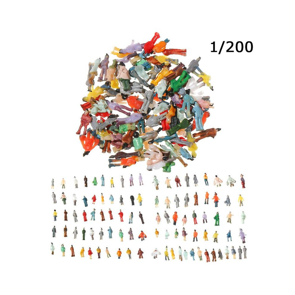 Maxpower (H 0.8-0.9Cm) 100Pcs 1:100/1:150/1:75/1:50 Scale Plastic People Figures Model Building Passengers Diy Character Mixed