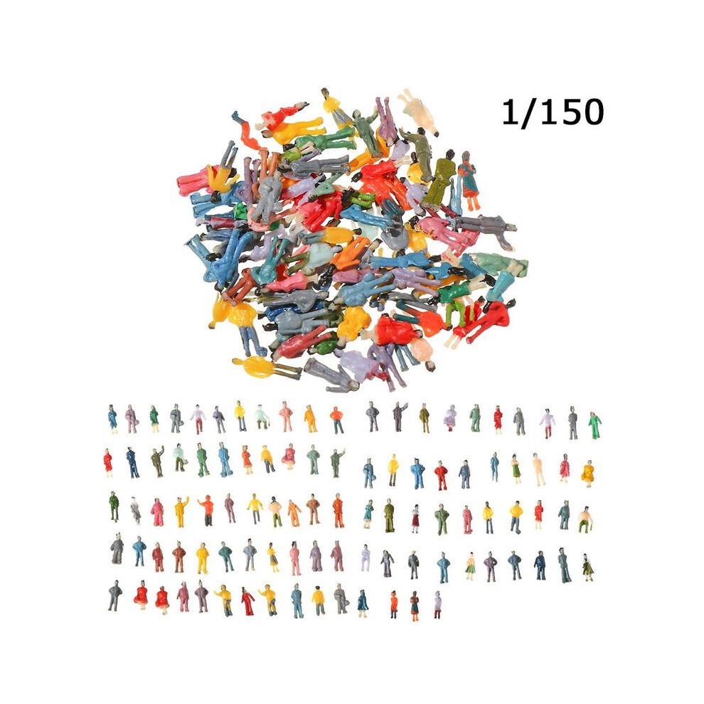 Maxpower (H 1.1-1.2Cm) 100Pcs 1:100/1:150/1:75/1:50 Scale Plastic People Figures Model Building Passengers Diy Character Mixed