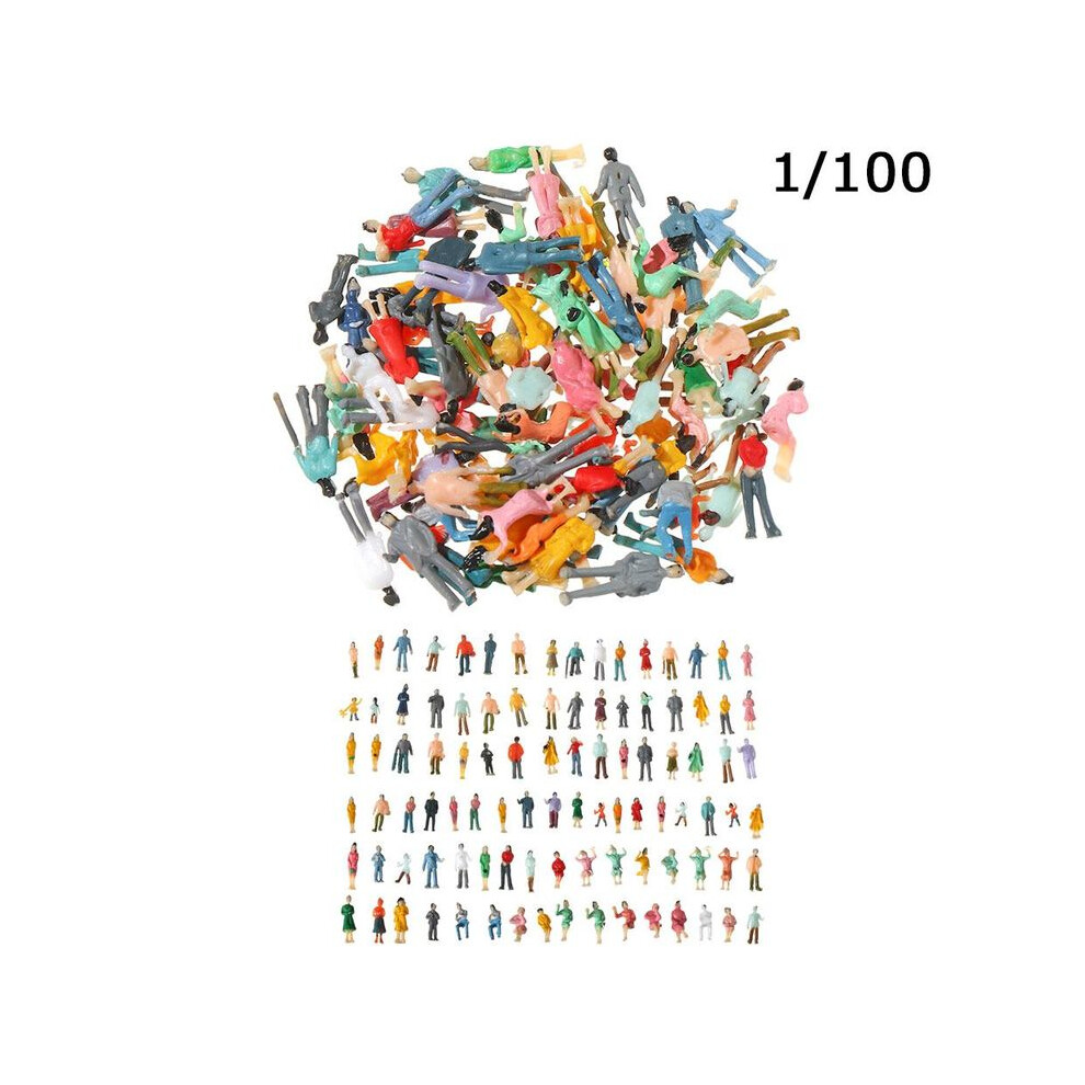 Maxpower (H 1.6-1.8Cm) 100Pcs 1:100/1:150/1:75/1:50 Scale Plastic People Figures Model Building Passengers Diy Character Mixed