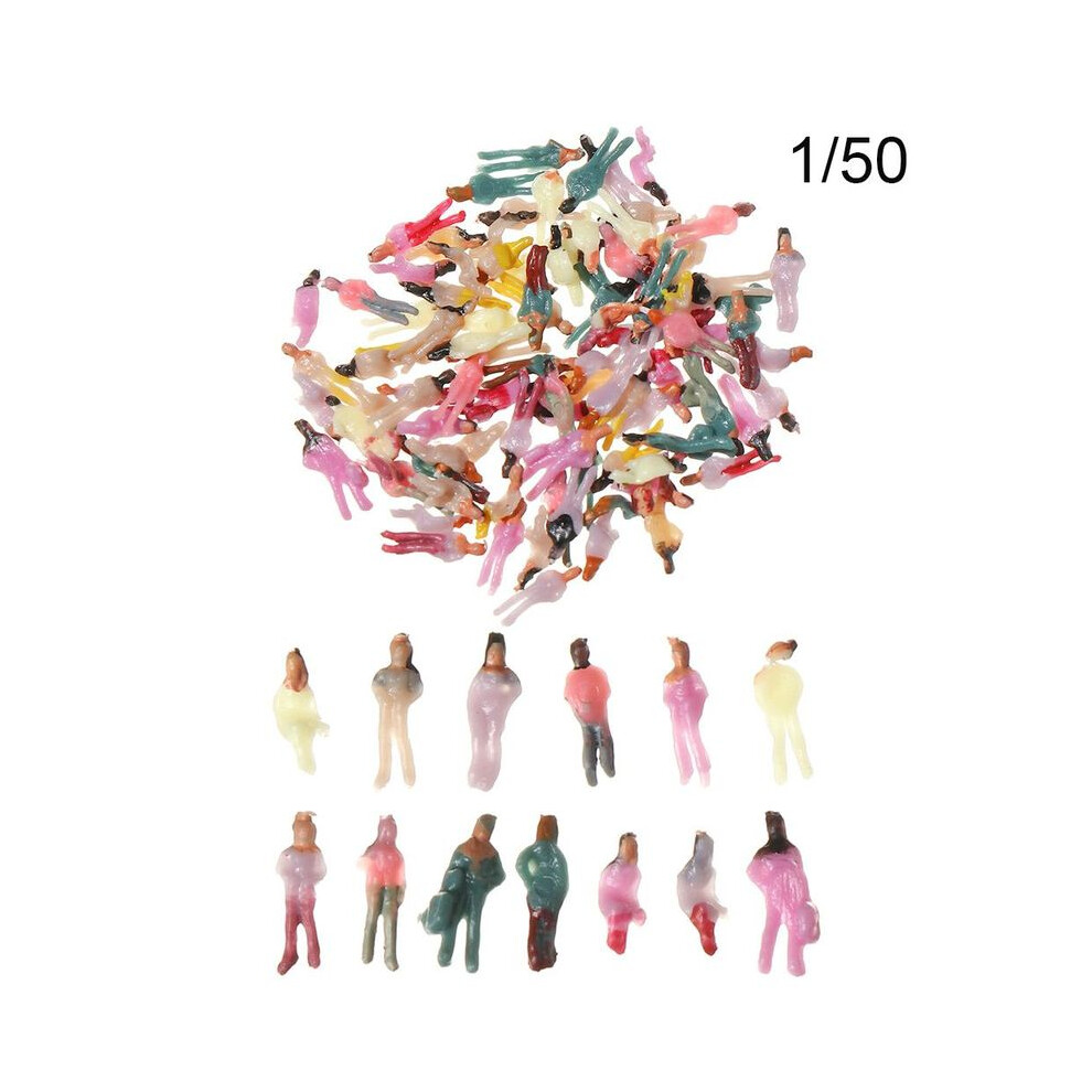 Maxpower (H 3.4-3.8Cm) 100Pcs 1:100/1:150/1:75/1:50 Scale Plastic People Figures Model Building Passengers Diy Character Mixed