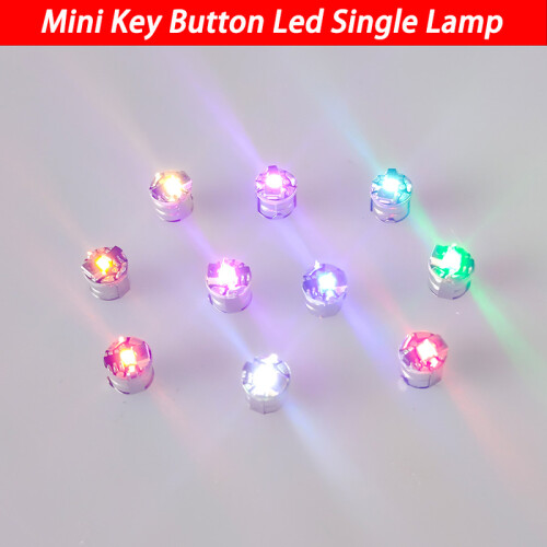 (orange) 2pcs Mini Key Button Led Single Lamp Wireless Led Model Light Switch Control DIY Model Making Robot/Car/Dollhouse 2