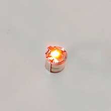 (orange) 2pcs Mini Key Button Led Single Lamp Wireless Led Model Light Switch Control DIY Model Making Robot/Car/Dollhouse