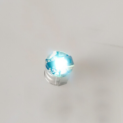 (ice blue) 2pcs Mini Key Button Led Single Lamp Wireless Led Model Light Switch Control DIY Model Making Robot/Car/Dollhouse