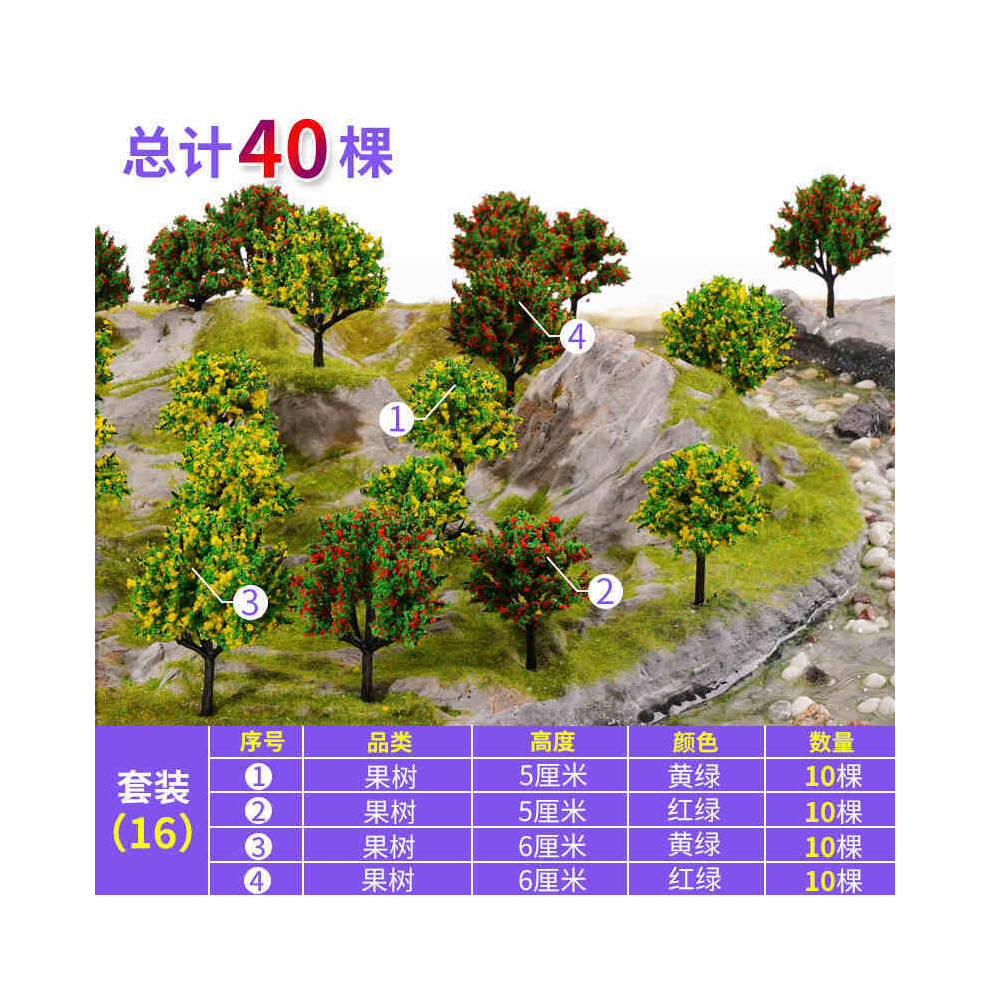 Maxpower (Set16 40Pcs) 20-100Pcs Model Trees Kit Train Artificial Miniature Tree Scenery Railroad Decoration Building Landscape