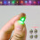 (orange) 2pcs Mini Key Button Led Single Lamp Wireless Led Model Light Switch Control DIY Model Making Robot/Car/Dollhouse 4