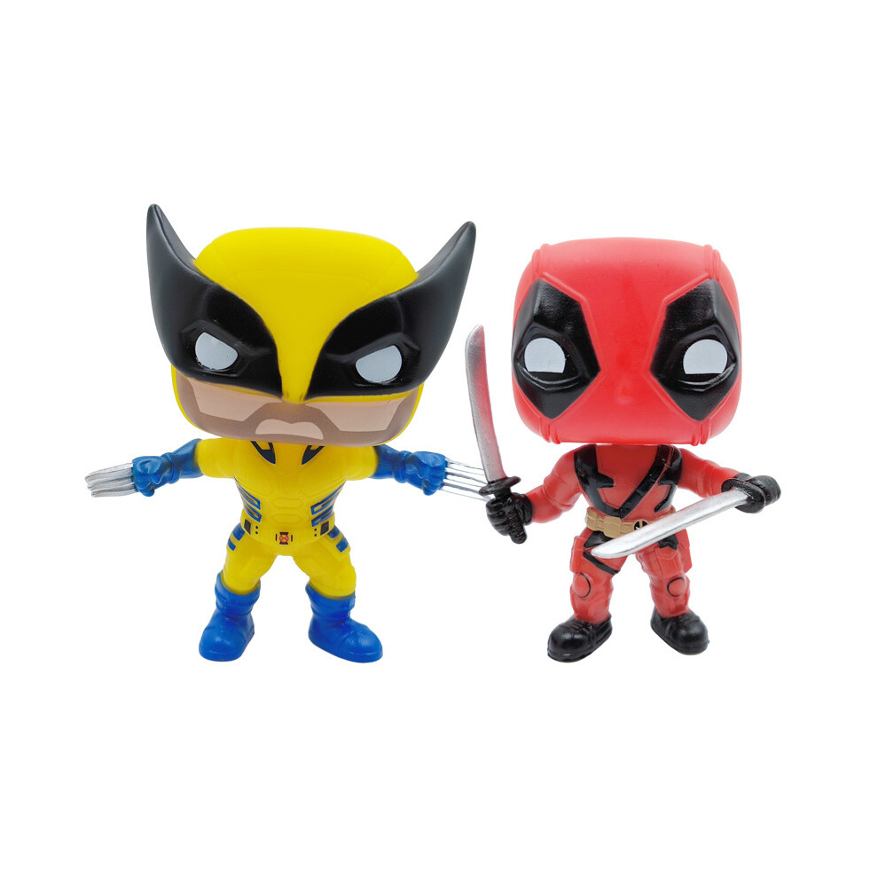 Maxpower (2Pcs) Deadpool Action Figure Deadpool Wolverine Action Figure Deadpool 3 Action Figure Movie Characters Figure