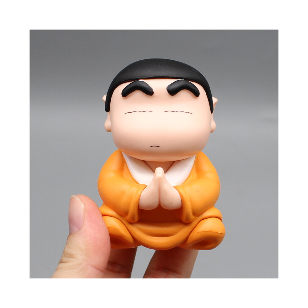 Maxpower (8Cm) 8Cm Crayon Shin Chan Gk Buddha Good Luck Lotus Compassion Action Figure Creative Funny Kawaii Doll Model