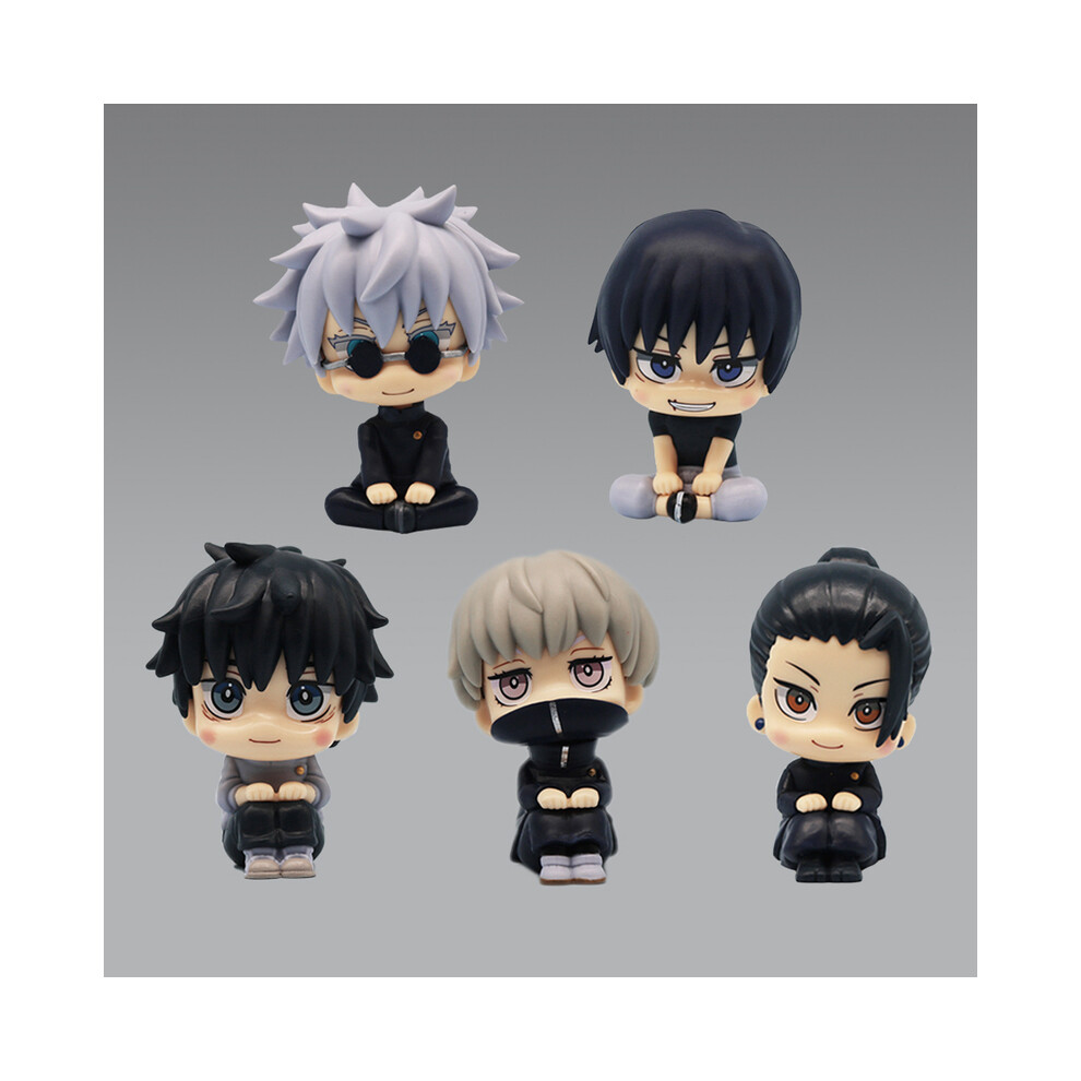 Maxpower (5Pcs) 10Cm Jujutsu Kaisen Mini Figures Satoru Gojo Figure Action Geto Suguru Figurine Q Version Anime Model