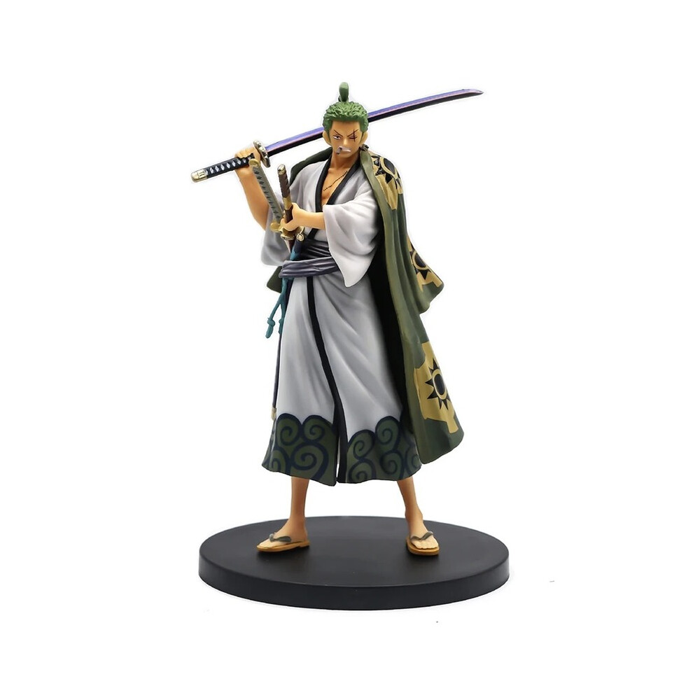 Maxpower (Blue) 18Cm One Piece Luffy Figure Roronoa Zoro Three-Blade Sa-Maximum Manga Anime Statue Pvc Action Collection