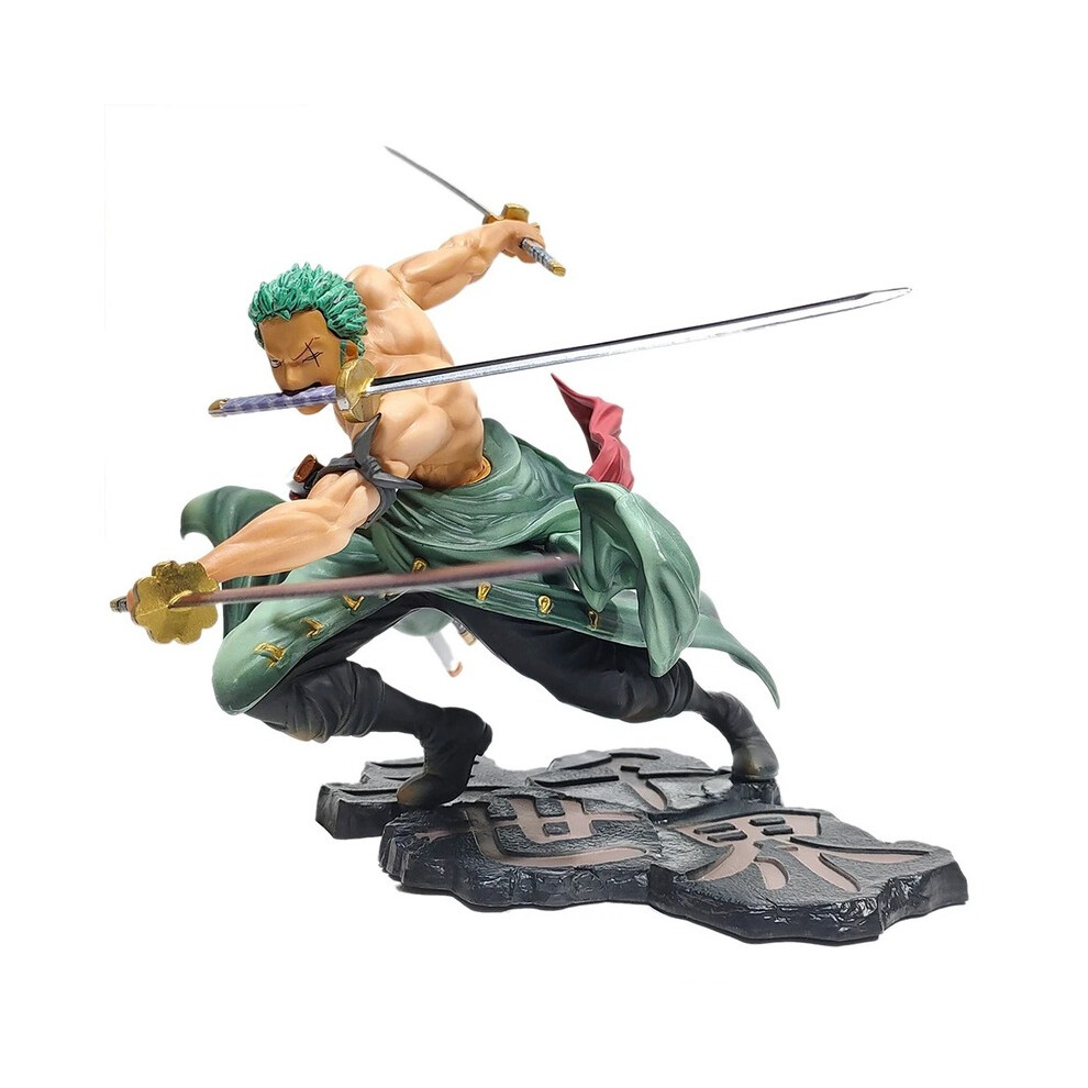 Maxpower (Black) 18Cm One Piece Luffy Figure Roronoa Zoro Three-Blade Sa-Maximum Manga Anime Statue Pvc Action Collection
