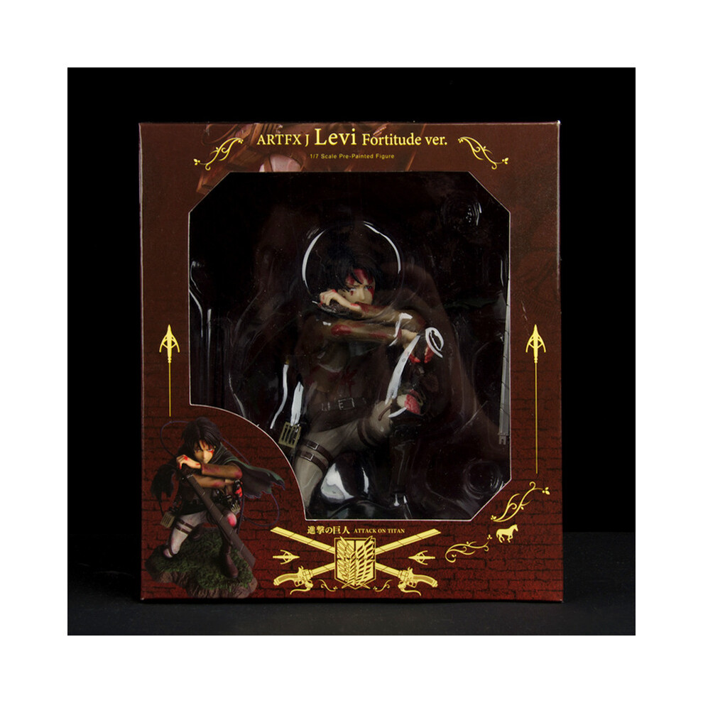 Maxpower (18Cm With Retail Box) Attack On Titans Levi Ackerman Action Anime Figura Kawai Eren Jaege Mikasa Ackerman The Armored Titan