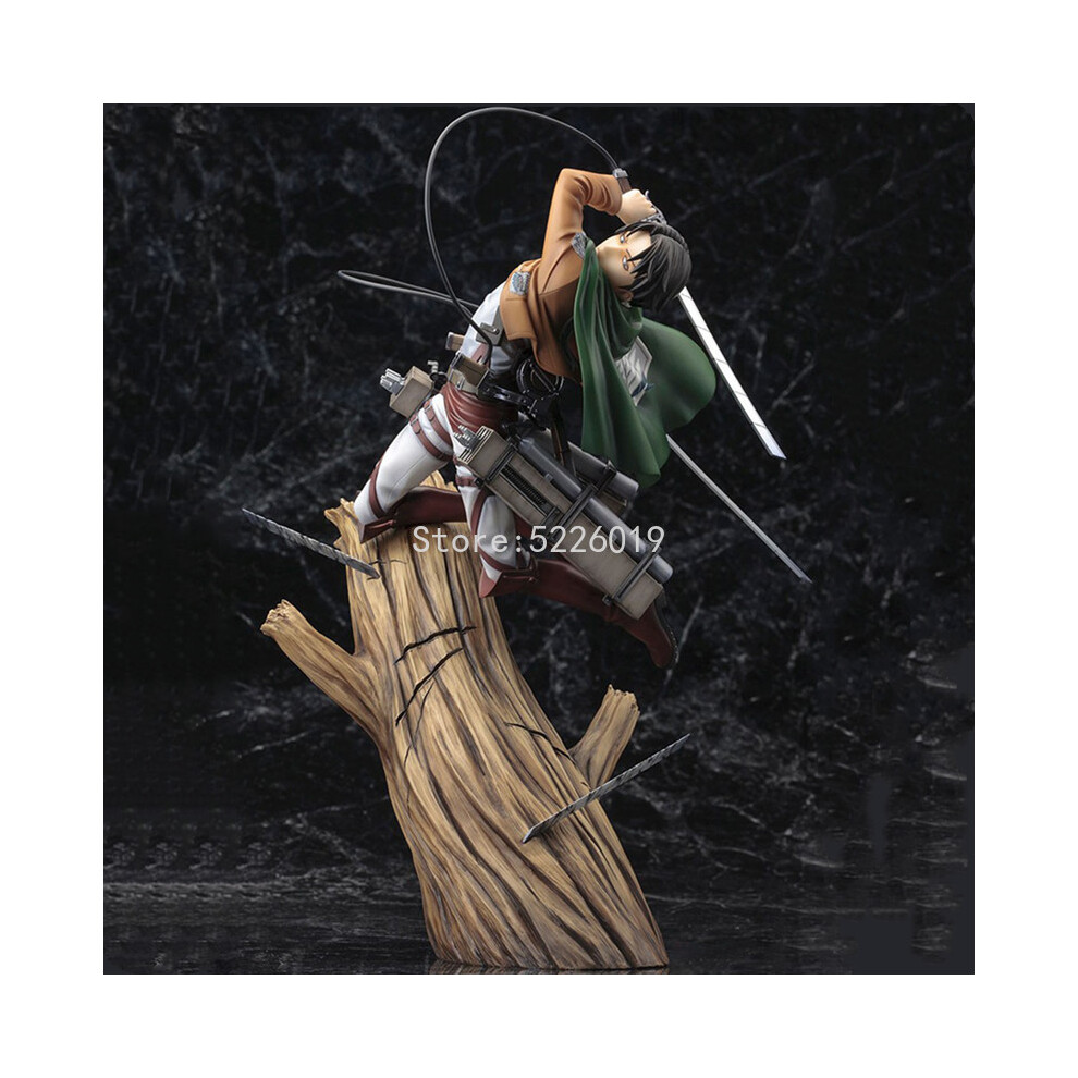 Maxpower (28Cm No Retail Box) Attack On Titans Levi Ackerman Action Anime Figura Kawai Eren Jaege Mikasa Ackerman The Armored Titan