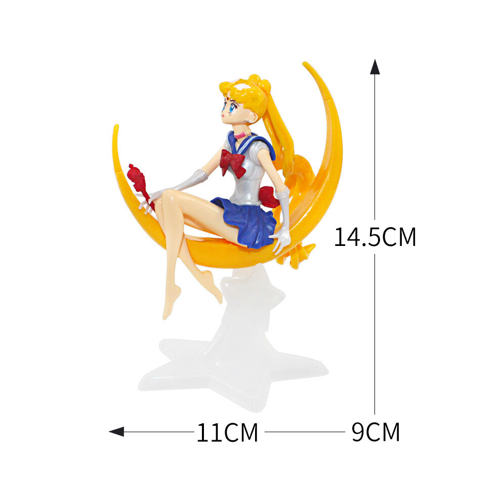 Maxpower (Yueliangmeishaonv, No Box) Sailor Moon Figure Anime Cartoon Jupiter Makoto Venus Minako Tsukino Rabbit Doll Toy Little Princess