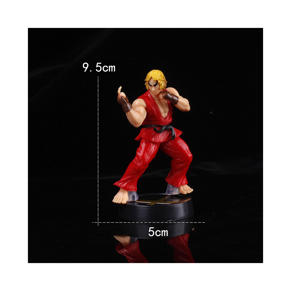 Maxpower (Red) Anime Ken Masters Hoshi Ryu Action Figure Pvc Toys Cute Street Fighter Game Dolls Room Decor Birthday