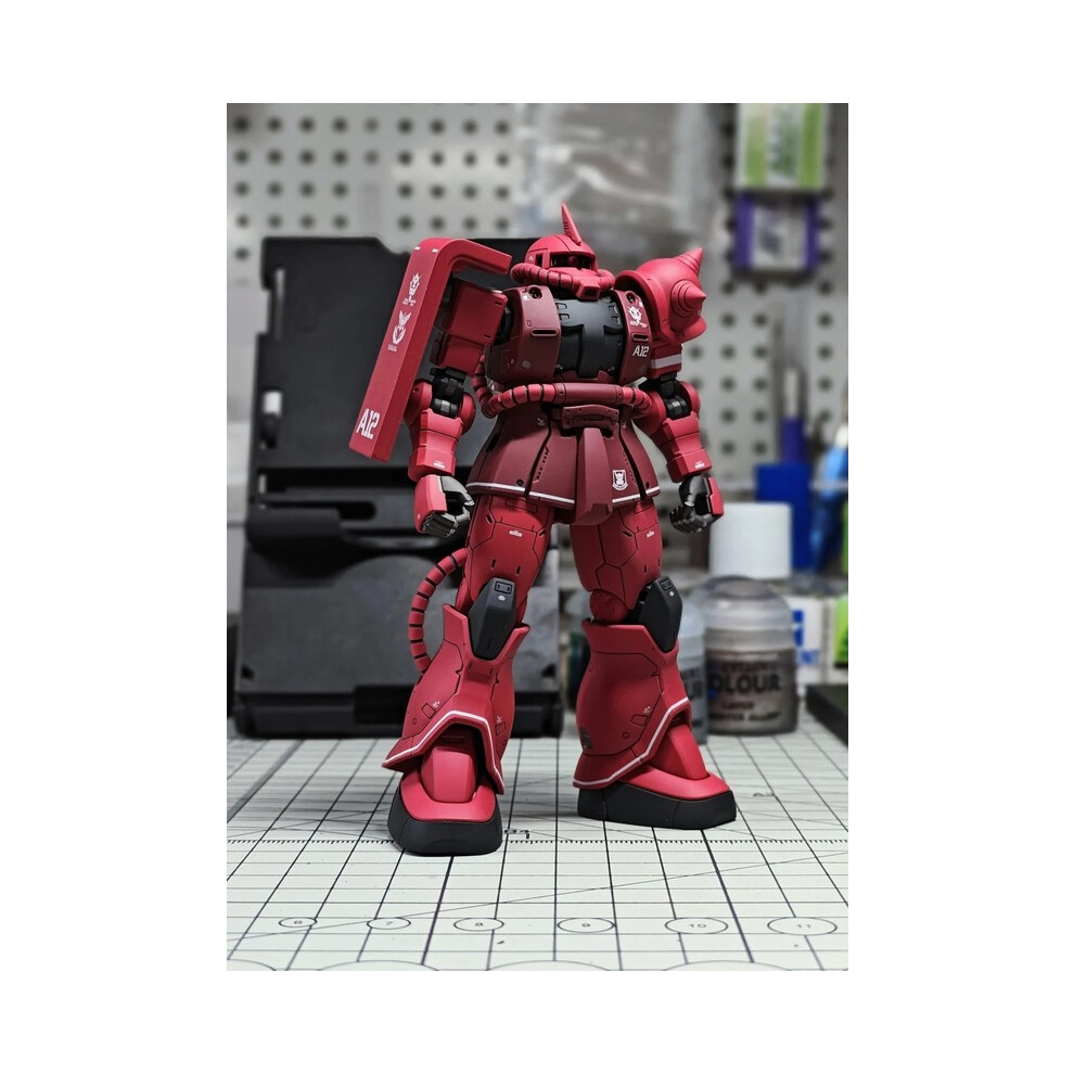 Maxpower (Red) Hg 1/144 Mc-06C-6 R6 Zaku 2 The Base Limited Ver Painting Color Assembly Model Kit Collection Action