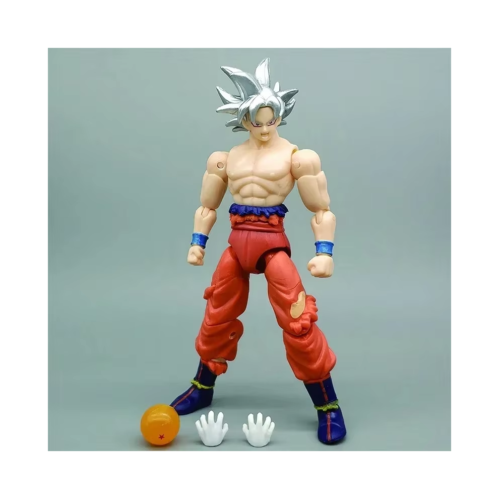 Maxpower (White-Goku) Bandai Anime Super Saiyan Son Goku Vegeta Anime Action Figure Model Gifts Collectible Figurines For