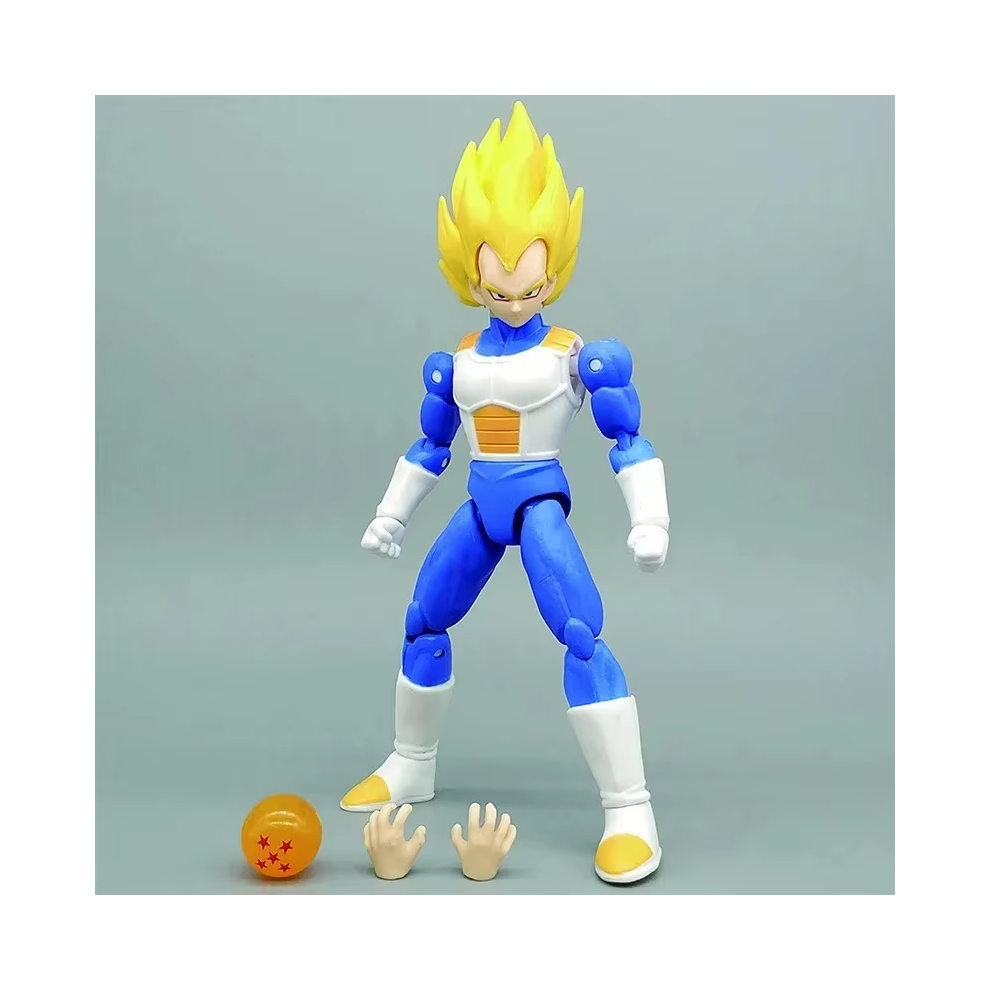 Maxpower (Yellow-Vegeta) Bandai Anime Super Saiyan Son Goku Vegeta Anime Action Figure Model Gifts Collectible Figurines For