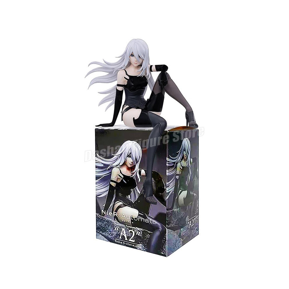 Maxpower (A2 With Box 14Cm) Anime Nier:automata Yorha A No.2 Type B Action Figure Noodle Stopper 2B 9S Sitting Posture Figures Collection