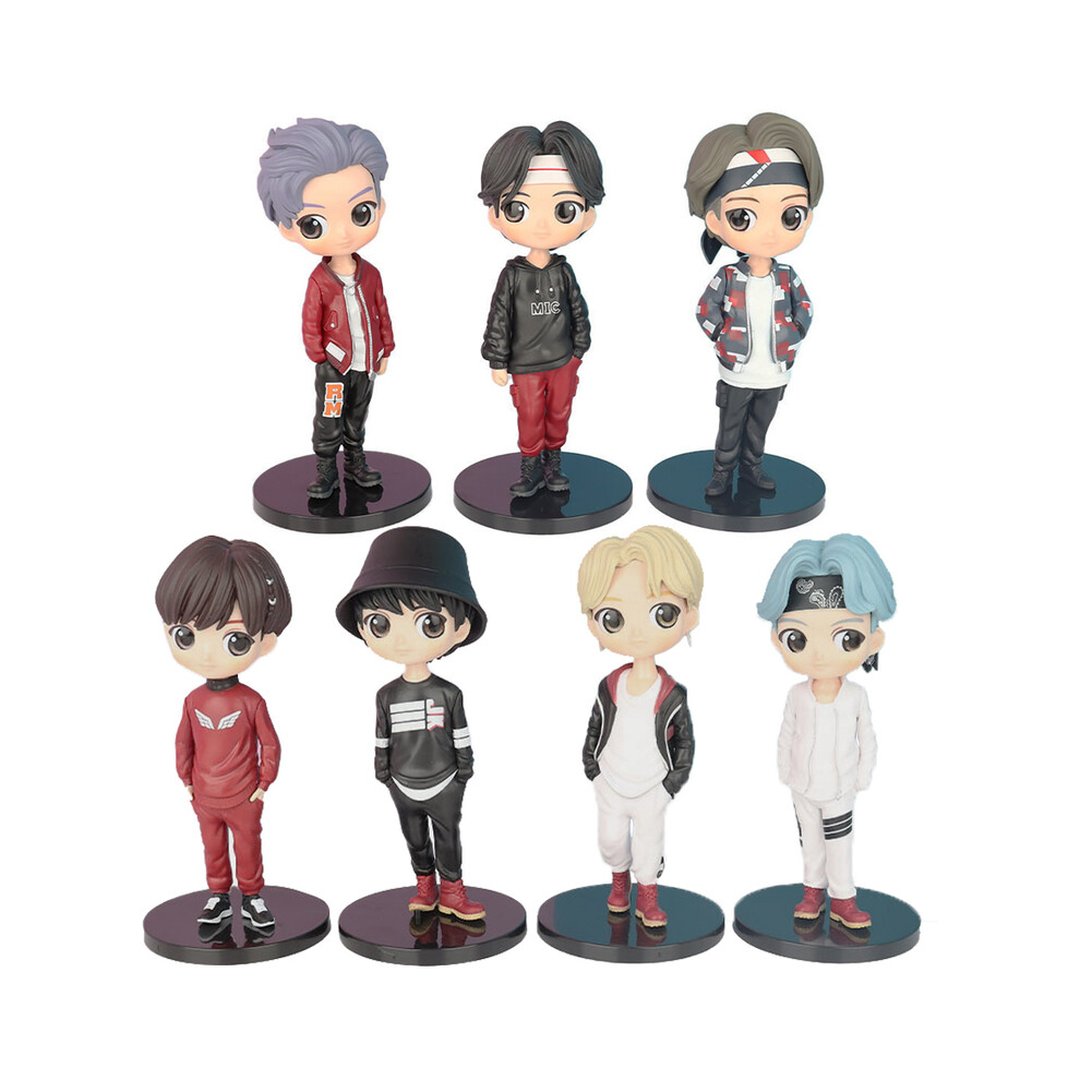 Maxpower (7Pcs) 7Pcs Kpop Star Pvc Model Toy Action Bangtan Boys Groups Bt21 Action Figures Doll Bts Celebrity Idol