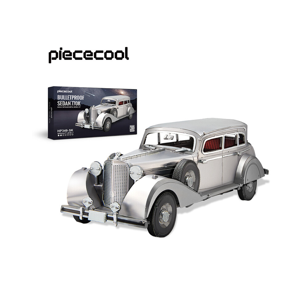 Maxpower Piececool 3D Metal Puzzles Bulletproof Sedan 770K Diy Set Cars Model Jigsaw Toy For Brain Teaser Christmas