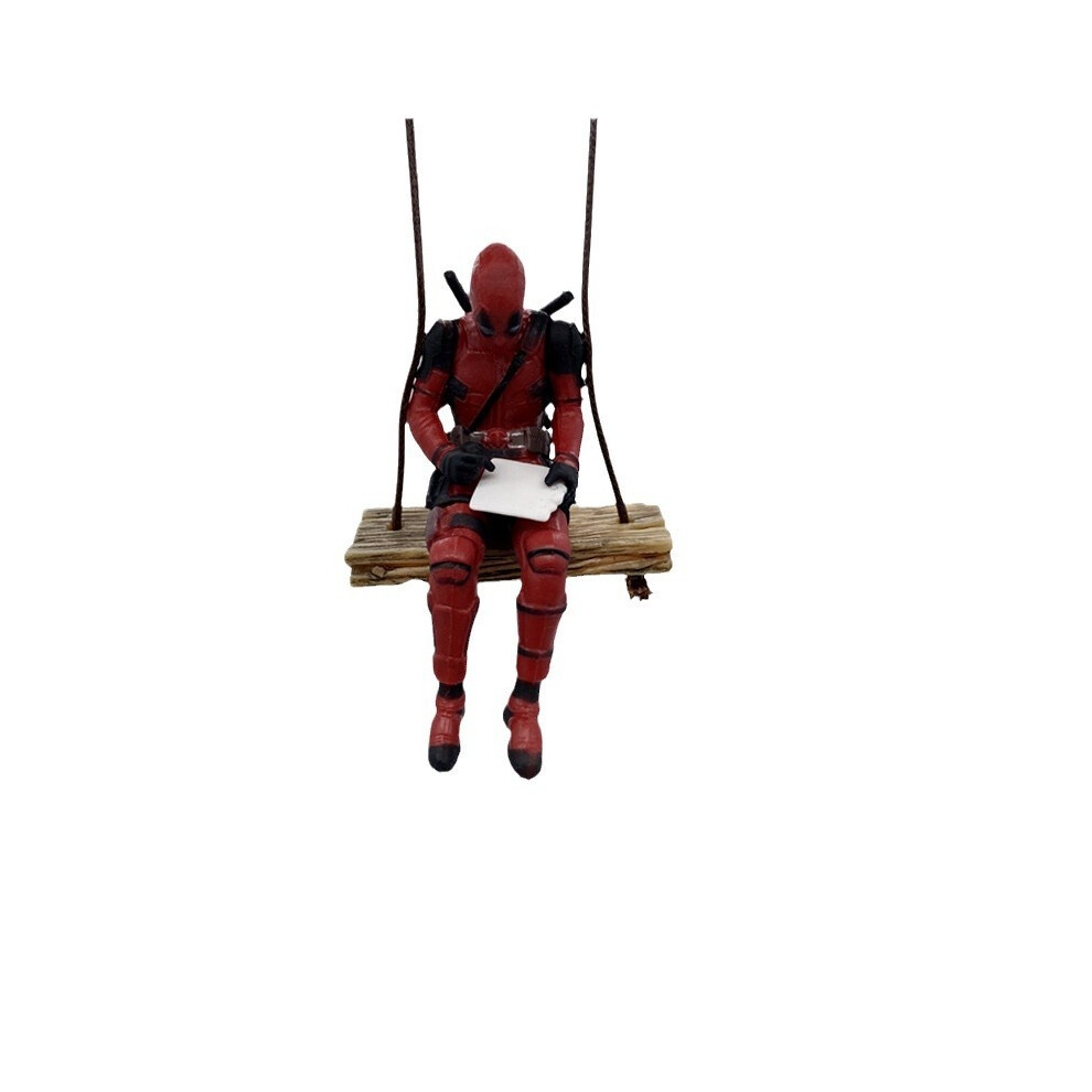 Maxpower (Write) 2024 New Movie Deadpool 3 Q Version Action Figures Pvc Model Statue Desk Decor Doll Toy Kawaii Car Pendant