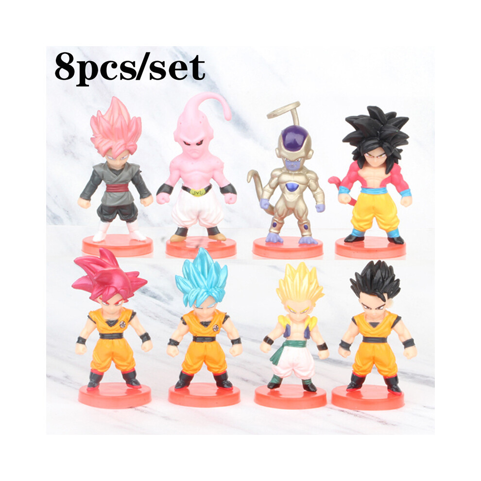 Maxpower (8Pcs) Dragon Ball Action Figure Shf Super Saiyan Anime Figurine Movable And Modifiable Doll Model Collection
